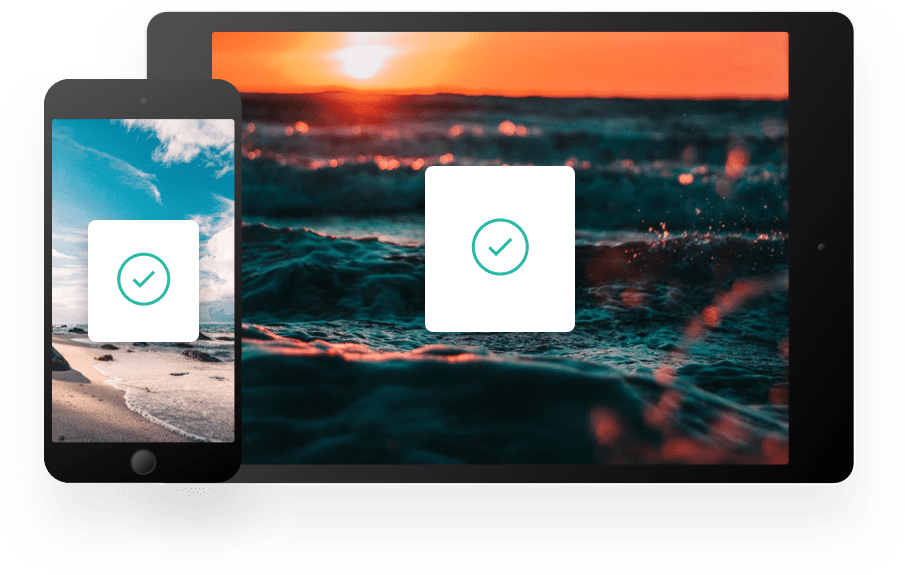Multiple devices showing app interface